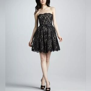 Robert Rodriguez for Neiman Marcus/Target Strapless Black Lace Fit and Flare